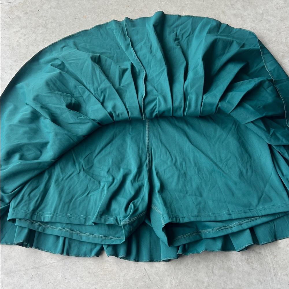 Moon Wood Plus Size Pleated Skirt High Waist with Shorts Sz XL Dark Green = - Picture 7 of 7